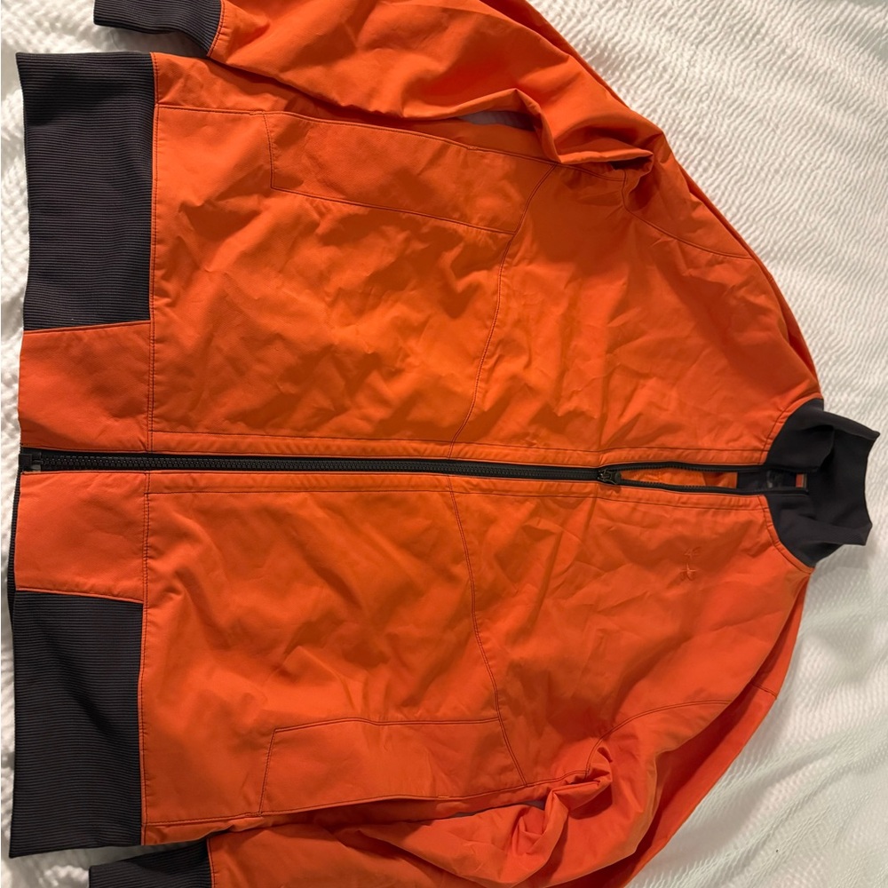 Under Armour Men windbreaker Orange and Black Jacket